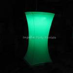 30“ Cocktail Table with Spandex Cover and LED, Solid or Changing Color Light