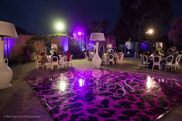 Leopad Print, Seamless Dance floor for Kim Cole's Wedding Reception @ Catalina View Gardens In August 2015