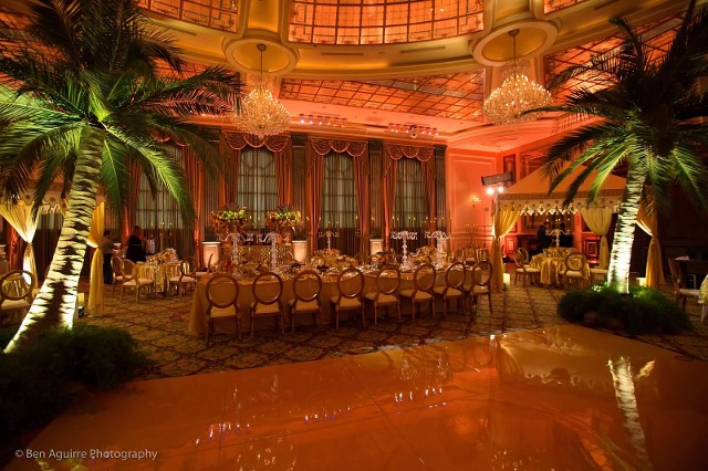 Seamless Gold Dance floor for Reza From Shahs of Sunset's 40th Birthday @ Taglyan Complex In August 2015