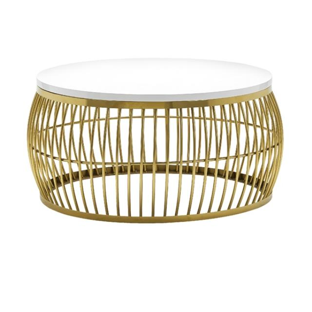Gold Cage Round Coffee Table